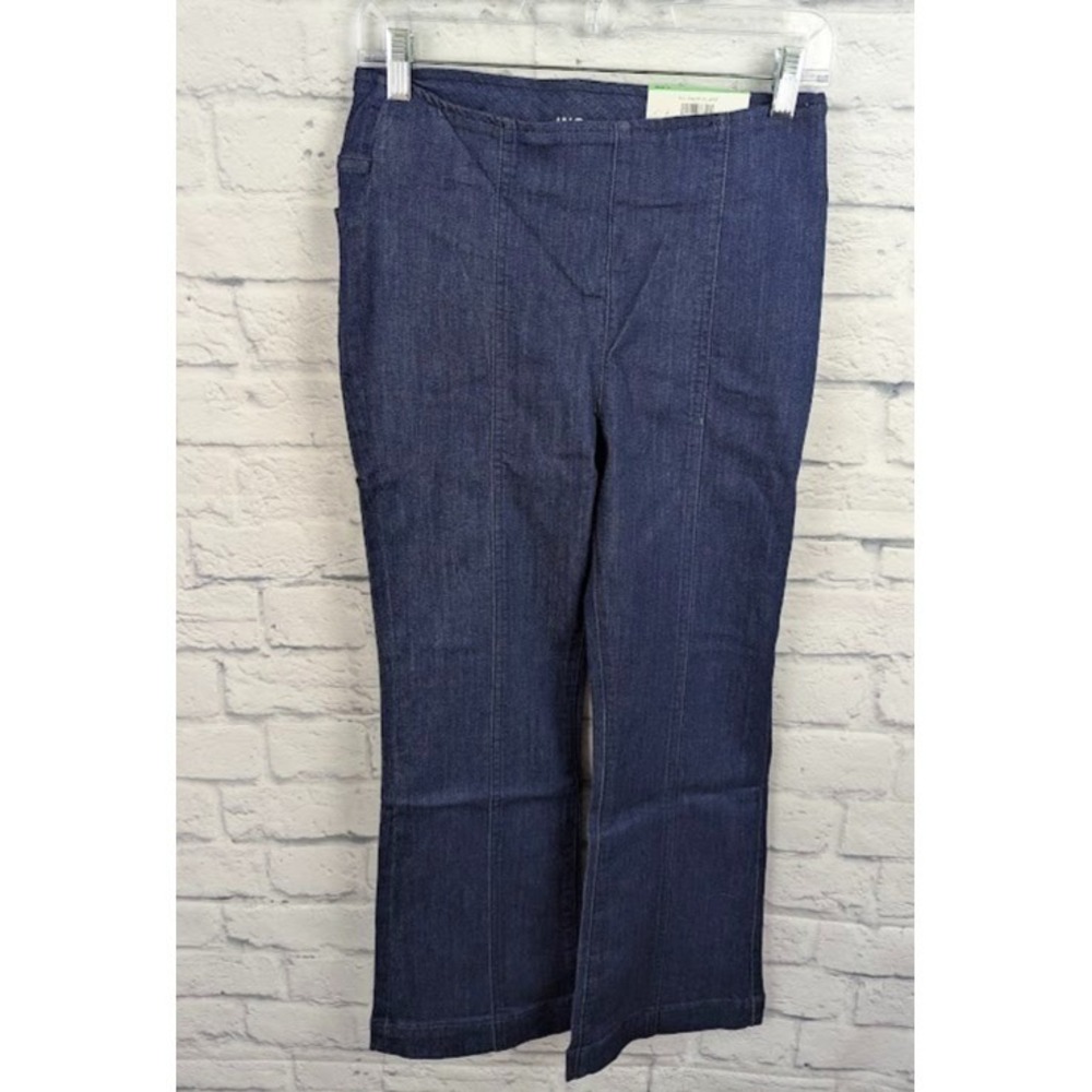 INC International Concepts Womens Crop Flare Jeans Size 8 Dark Indigo High Rise